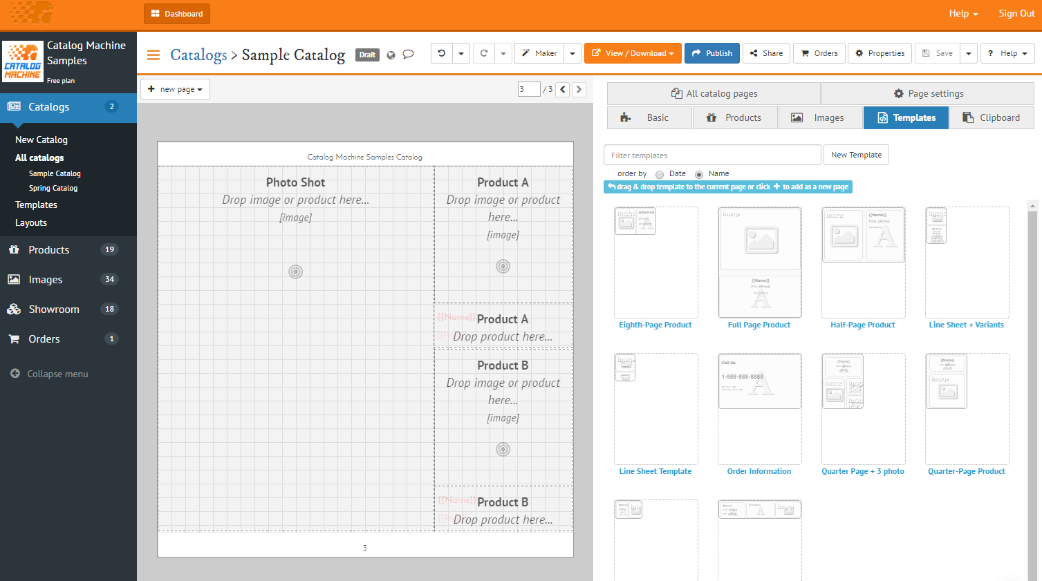 create a lookbook with free templates catalog machine