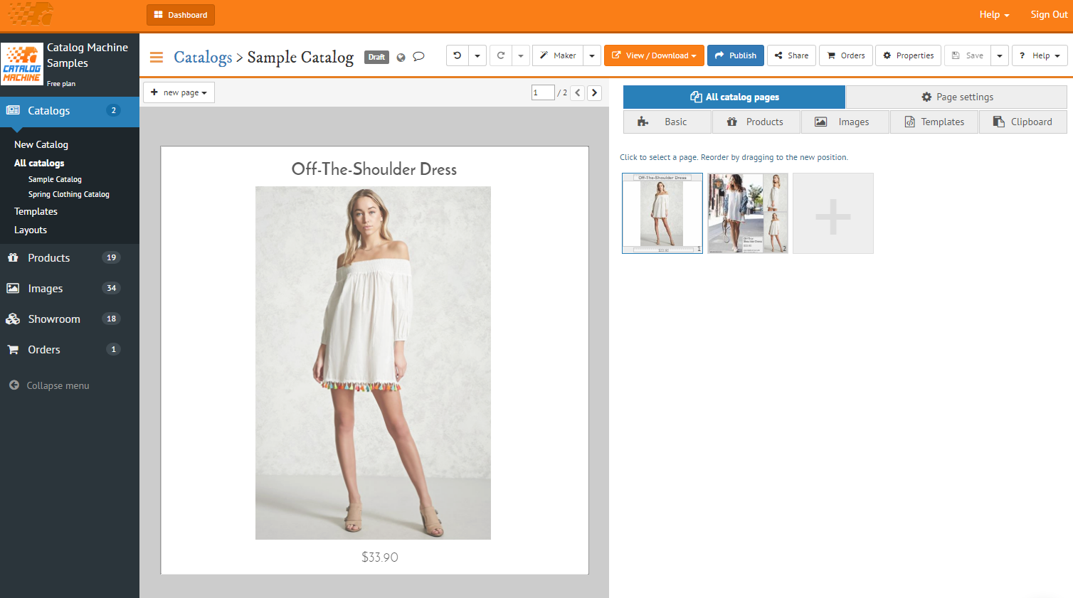 online lookbook template